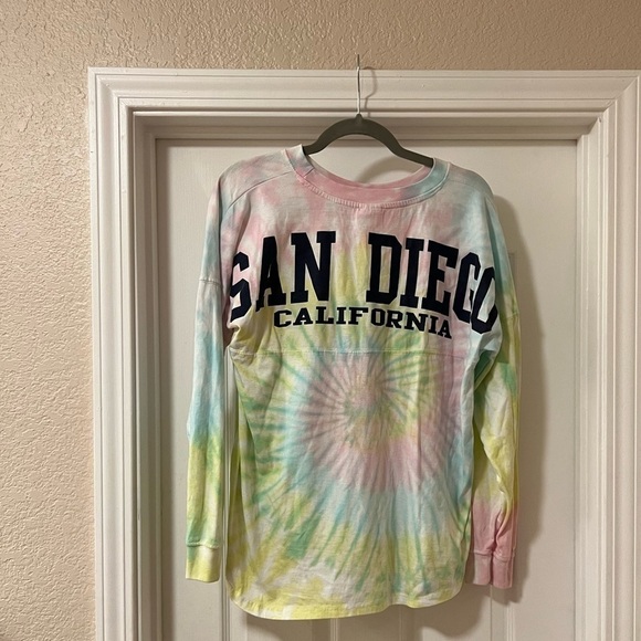 San Diego tie-dye long sleeve. Women’s large. Like new - Picture 2 of 2